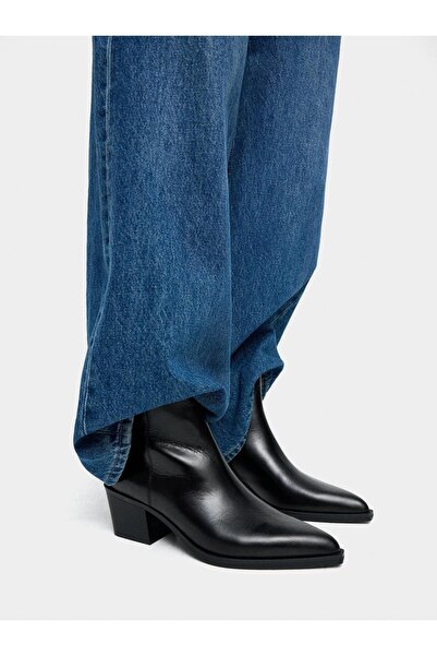 PARFOIS Geniş Topuklu Deri Bilekte Bot