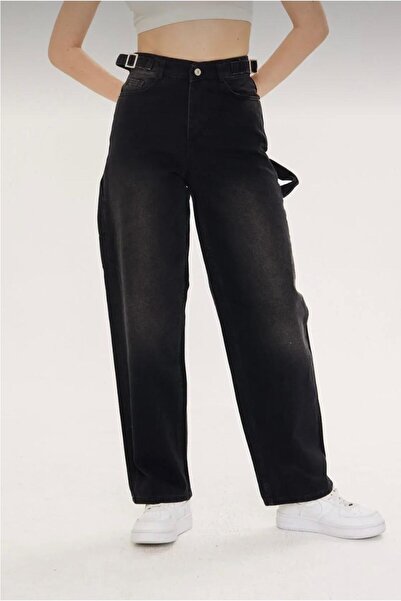 SU SHE The New Season//Epaulette//High Waist//Slop Baggy//Women's Jeans