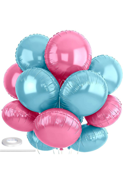 BALON DİYARI Round Foil Balloon Compatible with Air and Helium