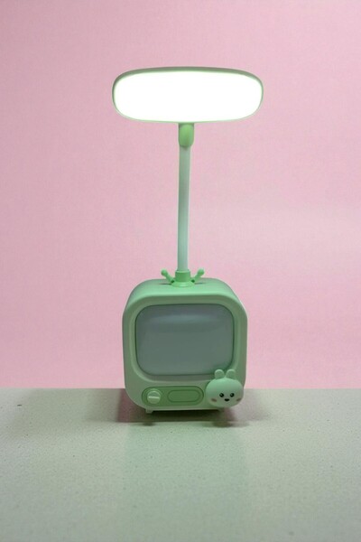 FAMEMUS ACCESSORY Tv Görünümlü Masa Üstü Gece Lambası Yeşil Renk