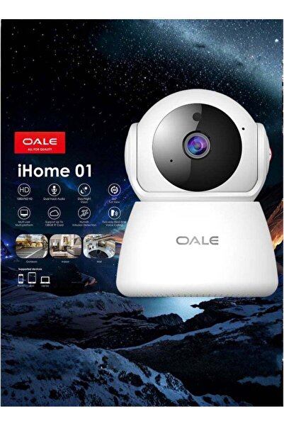 OALE iHome 01 360° Security Camera with Dual Tracking, Motion Detection, Night Vision, Audio Support