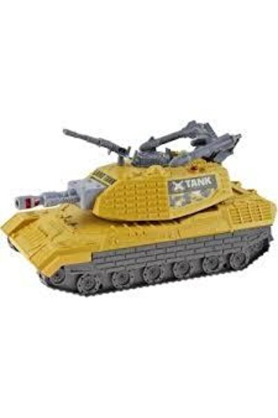 FABBA TOYS ST31-1 Sürtmeli Pilli Sesli Tank 48 cm – Kutulu Büyük Boy Askerî O...
