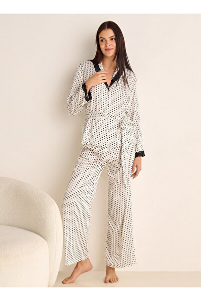 FAV Polka Dot Print Shirt and Pyjama Set