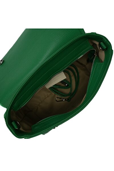 Posete Fagaras Filippa Leather Purse - Green, Casual Bag Made of Genuine Leather, Handbag, Bags