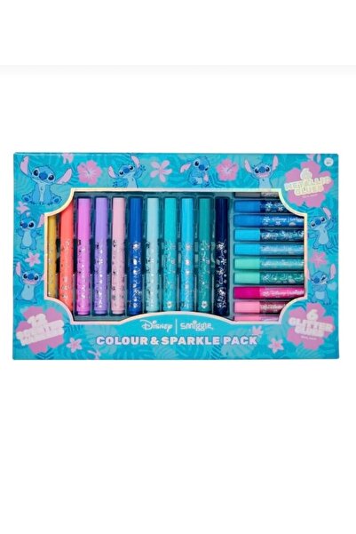 SMIGGLE Stitch Kokulu Simli Keçeli Kalem Ve Yapıştırıcı Seti