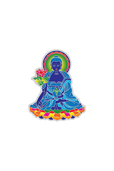 DECOR Decalcomanie Suncatcher Medicina Buddha -- 21x13cm