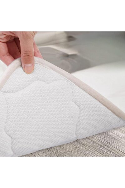 Faria Memory Foam Bath Mat, Absorbent and Quick Drying, Non-Slip Base, Comfortable and Soft 120x80cm White