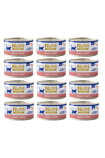 Nutri Feline Ton Balıklı ve Somonlu Pate Tahılsız Yetişkin Kedi Konservesi 70...