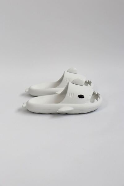 Wagoon Wg500 Shark White Unisex Full Orthopedic Slippers Shark Slides Children