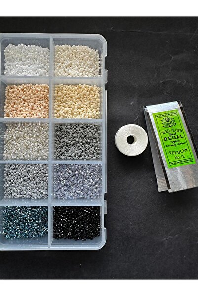 LİVZA BİJUTERİ Miyuki Delika Set Takı Yapım Seti 25 gri tonları