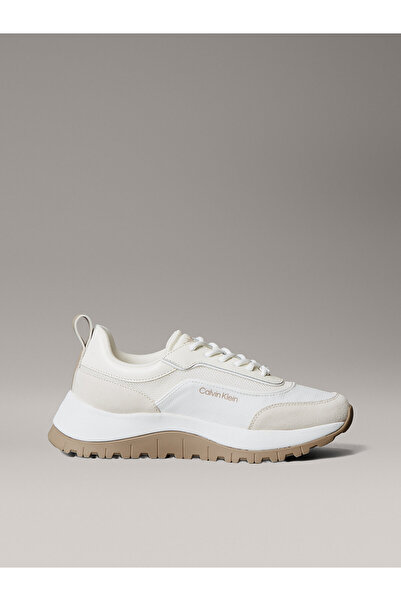 Calvin Klein Leather and Mesh Mixed Material Trainers