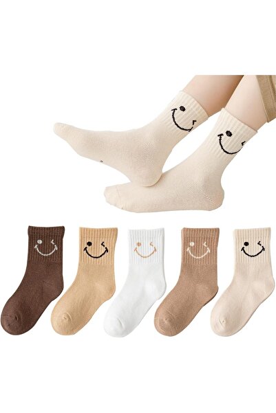 Generic 5 أزواج من جوارب الكاحل اللطيفة والمضحكة للأولاد والبنات، قطنية برسوم...