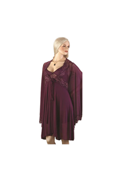 La Joie قميص نوم قصير بالروب - LN 4006