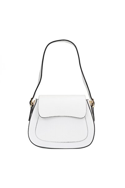 Posete Fagaras Pauline Leather Purse - White, Casual Bag Made of Genuine Leather, Handbag, Bags