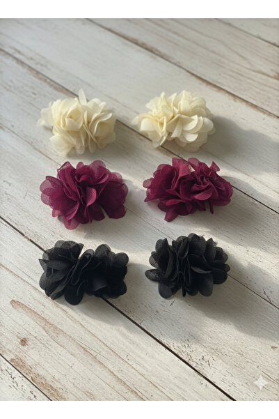 Jeevee Kız Çocuk 3 Takım 6 Adet Klips Frida- Çiçek Toka