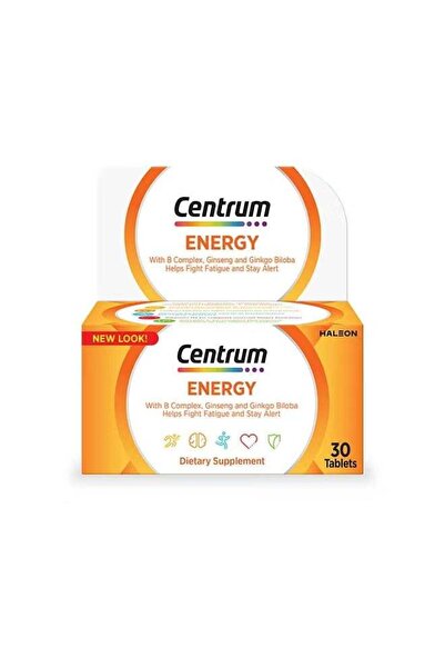 Centrum Glaxo Smith Klein Energy Multivitamin with Ginseng and Gingko Biloba 30 Tablets