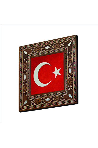 Souvenest Turkey Flag Printed View Wooden Magnet 9cm X 9cm | Krt-98
