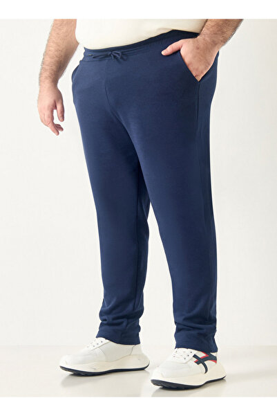 FAV بنطال رياضي بخصر مرن ومقاس كبير مع رباط للإغلاق