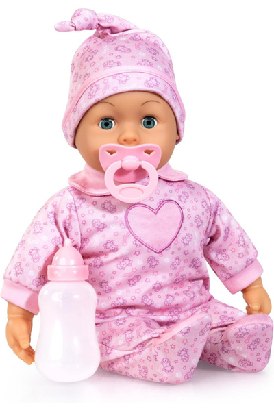 Bayer Antonella First Words soft-bodied interactive baby doll 38 cm, pacifier...