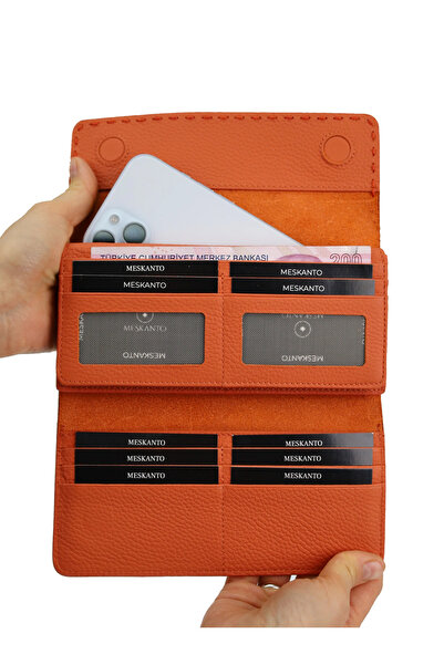 Meskanto Clarice Genuine Leather Women's Wallet with Phone Compartment