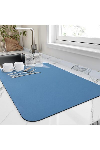 Faria Absorbent Dish Drying Mat, Non-Slip Microfiber Mat, 60x40cm, Kitchen Co...
