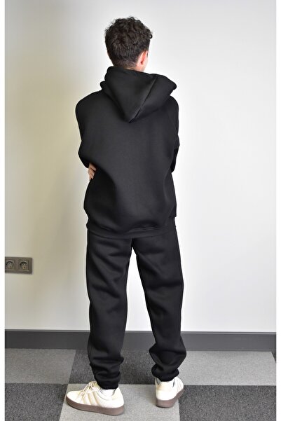 Banadamoda Unisex Relax Fit Cotton 3 Thread Soft Textured Fleece Inside Ka Hooded Tracksuit Set