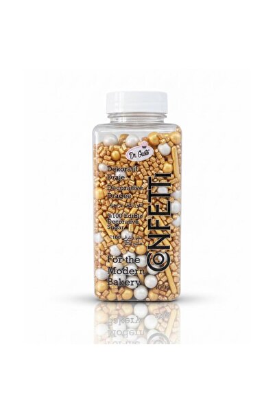 Dr. Gusto Süsleme Şeker Altın 100 g – Pasta, Cupcake ve Tatlılar İçin Metalik Dekor Şeker