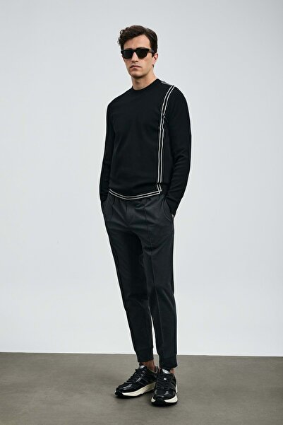 Lufian 112190335 Pıto Jogger Pants Slim Fit Men's Pants Smoked