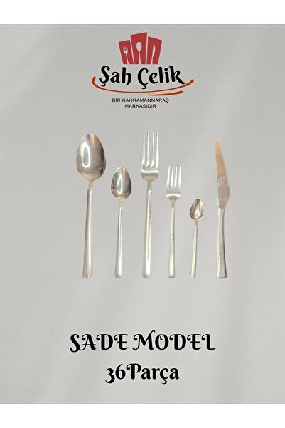 şahçelik Sade Model 36 Parça Çatal-Kaşık-Bıçak Takımı