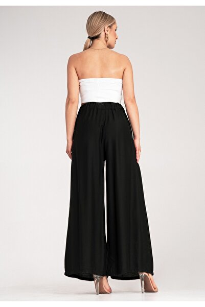 Figl Women's black high waist wide leg pants M1158 one size fits all