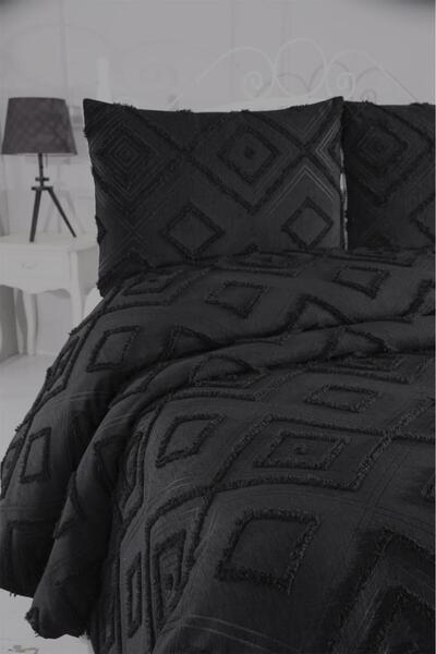 Çeyiz Diyarı Samira 2 Piece Single Pique Set Black