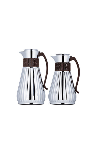 ALSAIF طقم ترمس عزة للقهوة وشاي قطعتين من السيف / تصميم أنيق يناسب جميع الأذو...