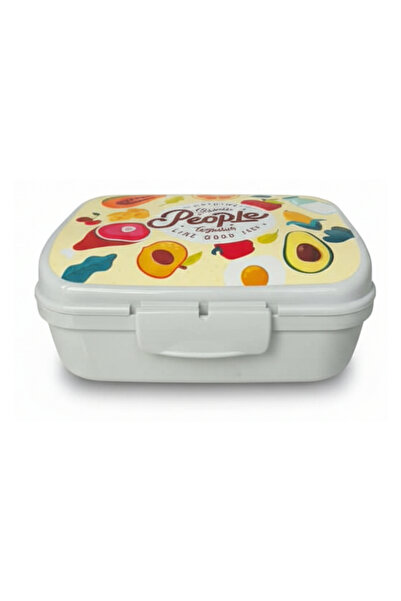 ELDİPA 1000 ml Dry Food Nutrition Container with Locking Educational Pattern Lid Storage Container Bpa Free 1 Liter