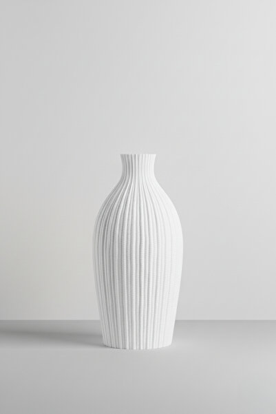 Smile3D Dekoratif Dokulu Vazo 20 Cm 3d Ağır Baskı