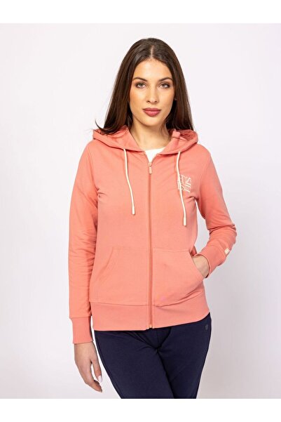 Heavy Tools Hanorac cu fermoar pentru femei SOLIDA caisă