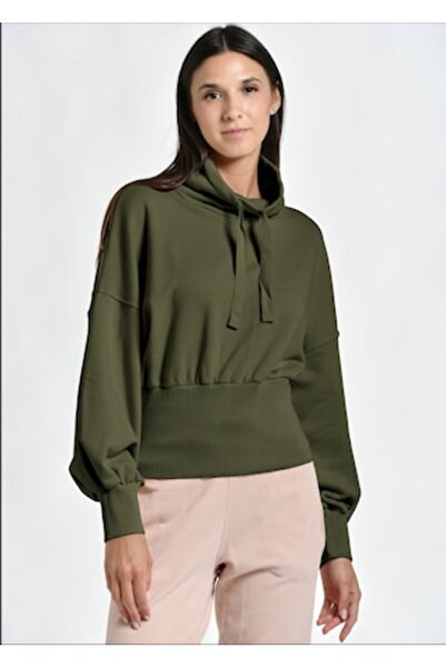 Deha hanorac de damă, verde închis, bumbac, mărimea L