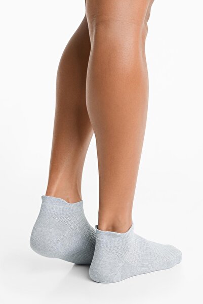 Oysho 3 pairs of sneaker socks with tongue in polyamide blend