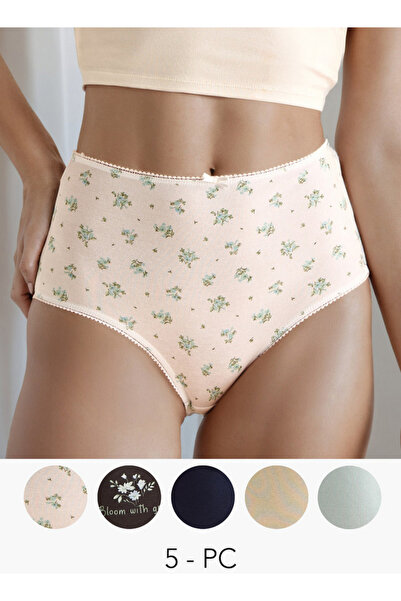 FAV Full Brief High Waist Bow Accent - Pack of 5