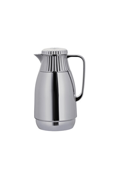 ALSAIF Aram Coffee and Tea Thermos, 2 Pieces, by Al Saif / Elegant Design to Suit All Tastes, 1 Liter, Chrome