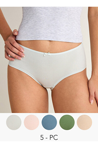 FAV Set of 5 - Bow Detail Briefs with Elasticated Waistband