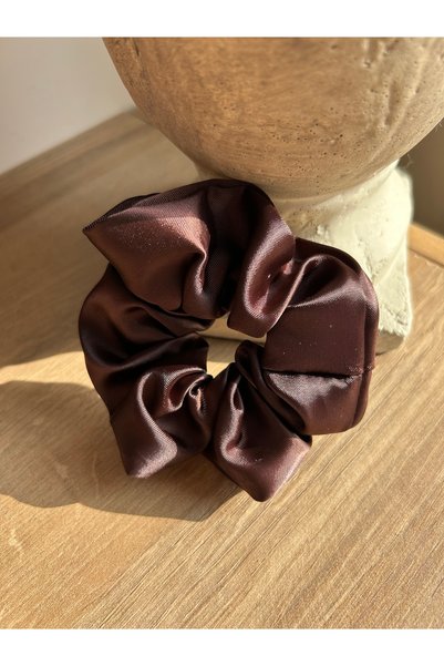 lavanderopa Brown Satin Elastic Buckle