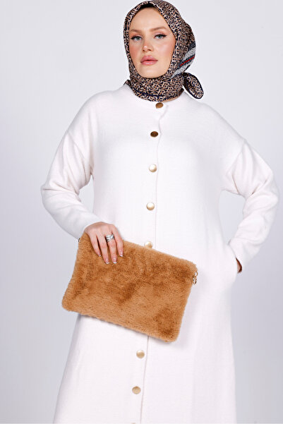 My City 44073 - Stylish Comfortable Buttoned Soft Women's Extra Long Knit Jacket