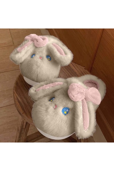 OEM Fluffy and warm slippers for children, funny rabbit pattern, C106