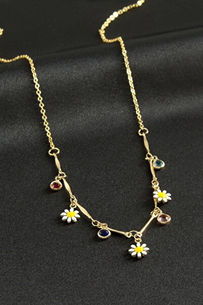 LTG Nova قلادة من حجر البابونج المطلي بالمينا