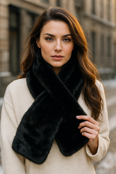 keisy Soft Furry Neck Collar Plush Premium Scarf