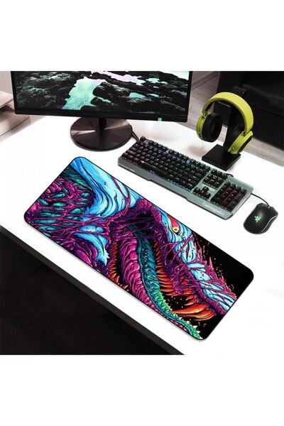 sgeteknoloji Sge Technology 65X25 cm Hyp 1 Stitched Anti-Slip Base Speed Ver. Mouse Pad Gamer Gaming