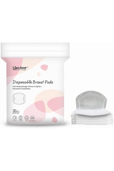 ULHYC Disposable Nursing Breast Pads - Ultra Absorbent, Individually Wrapped, White
