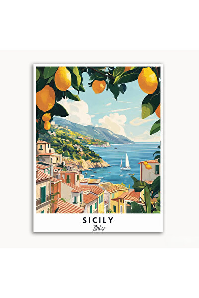 tuvart Sayılarla Boyama Seti Dünya Şehirleri 40x50cm, İtalya SICILYA