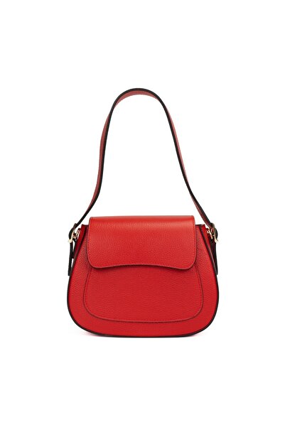 Posete Fagaras Pauline Leather Purse - Red, Casual Bag Made of Genuine Leather, Handbag, Bags
