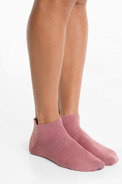 Oysho 3 pairs of sneaker socks with tongue in polyamide blend